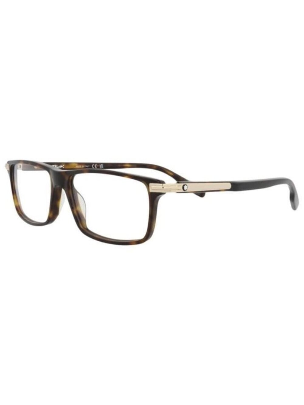 New Montblanc Mens Square/Rectangle Havana Havana Transparent Fashion Designer E